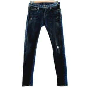 FIDELITY | Mila Two-tone Hellcat Sun King Distressed Mid-rise Jeans Sz 27